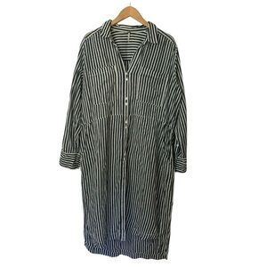 Free People Black and White Striped Dress